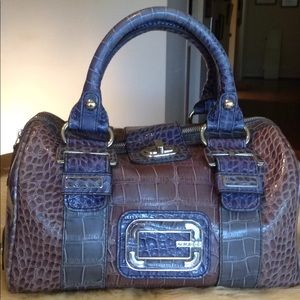 Guess reptile-look satchel